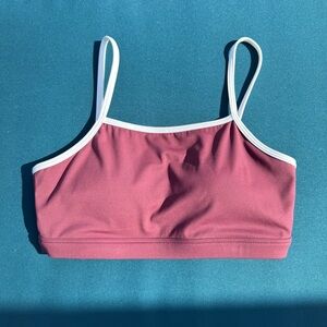 Women's Pink Bralette with White Trim
